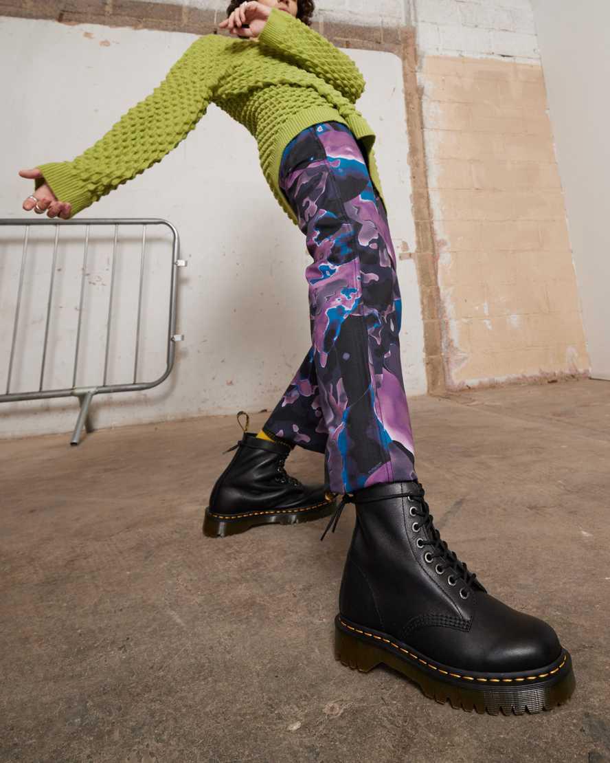 Dr Martens 1460 Pascal Bex Pisa Leather Naisten Nauhasaappaat Mustat  Suomi |  9564HIBNX