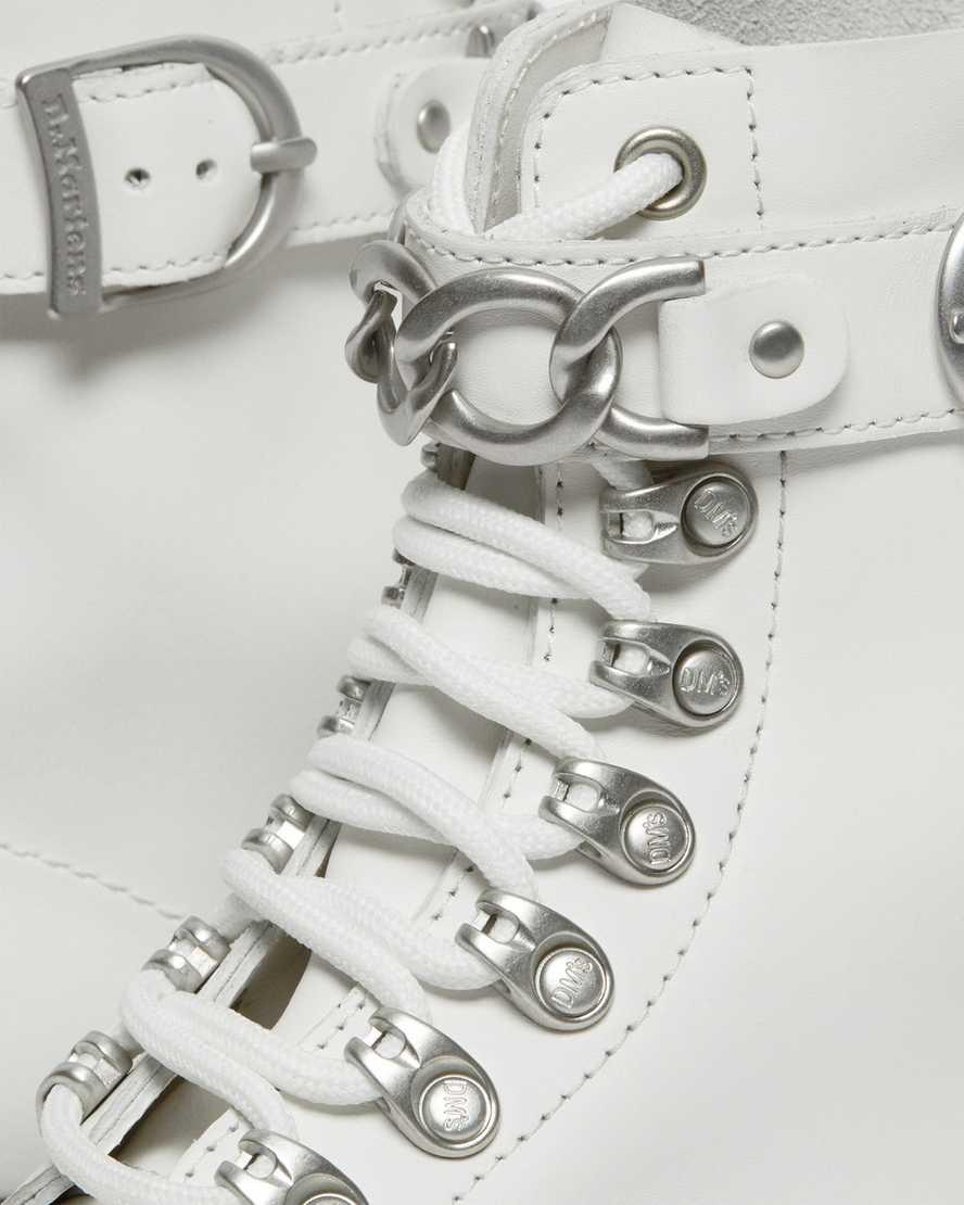 Dr Martens 1460 Pascal Chain Leather Lace Up Naisten Nilkkurit Valkoinen  Suomi |  4729RIFZO