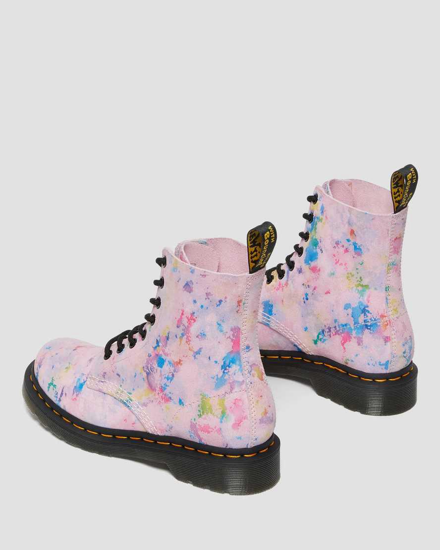 Dr Martens 1460 Pascal Confetti Suede Lace Up Naisten Nilkkurit Pinkki  Suomi |  2496EFQZV