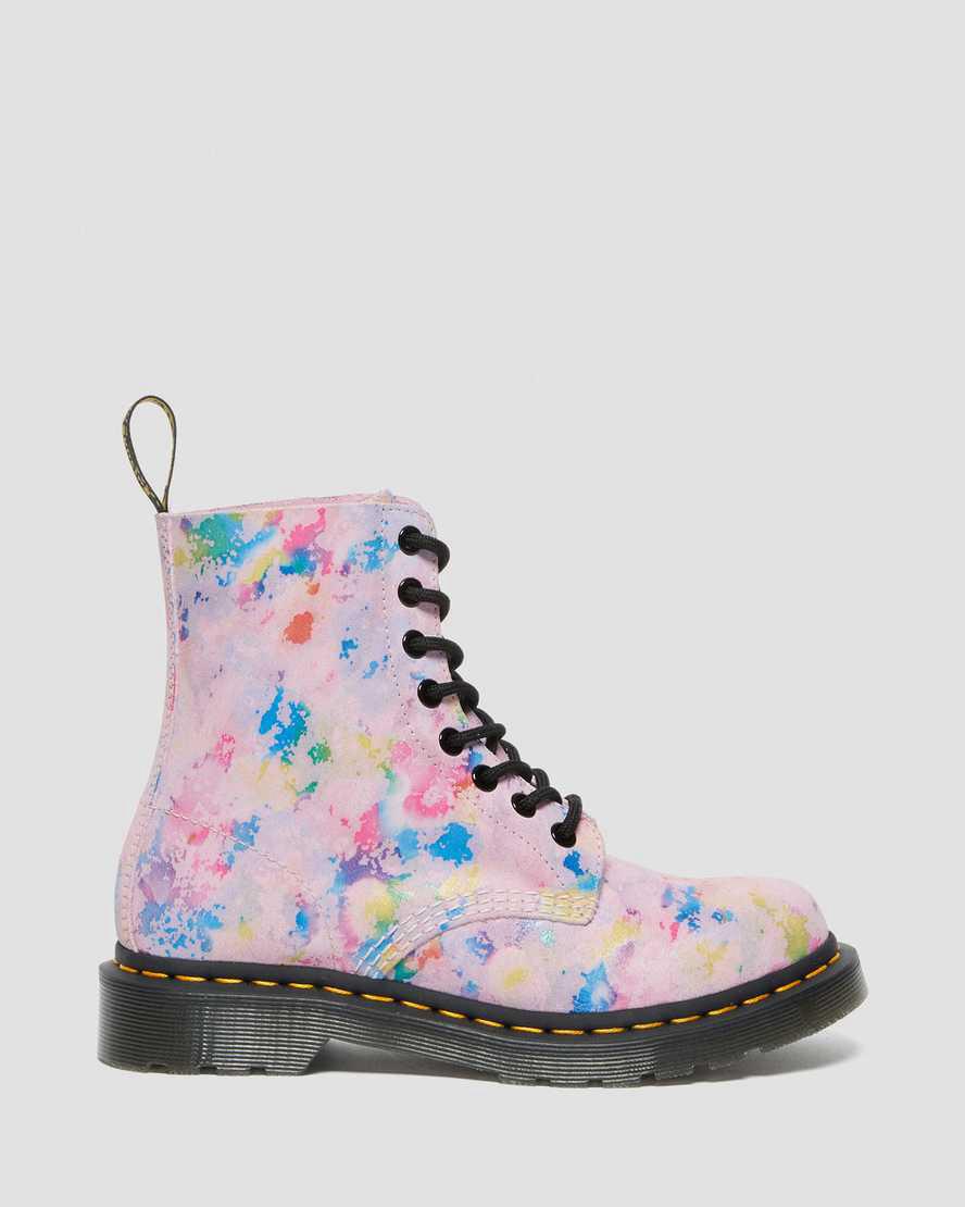 Dr Martens 1460 Pascal Confetti Suede Lace Up Naisten Nilkkurit Pinkki  Suomi |  2496EFQZV