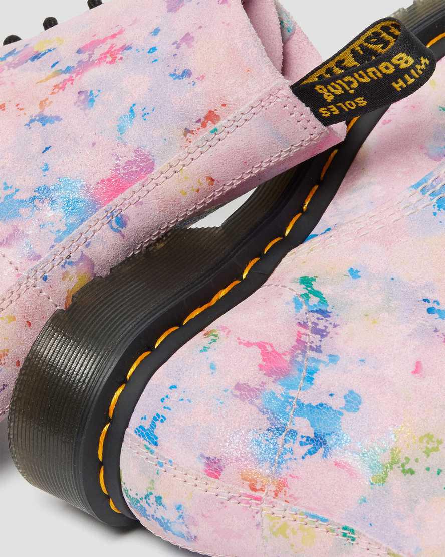 Dr Martens 1460 Pascal Confetti Suede Lace Up Naisten Nilkkurit Pinkki  Suomi |  2496EFQZV