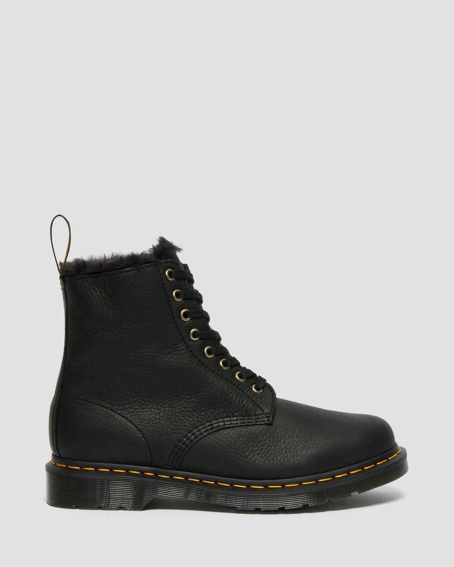 Dr Martens 1460 Pascal Faux Fur Lined Miesten Nauhasaappaat Mustat  Suomi |  0487DIROA