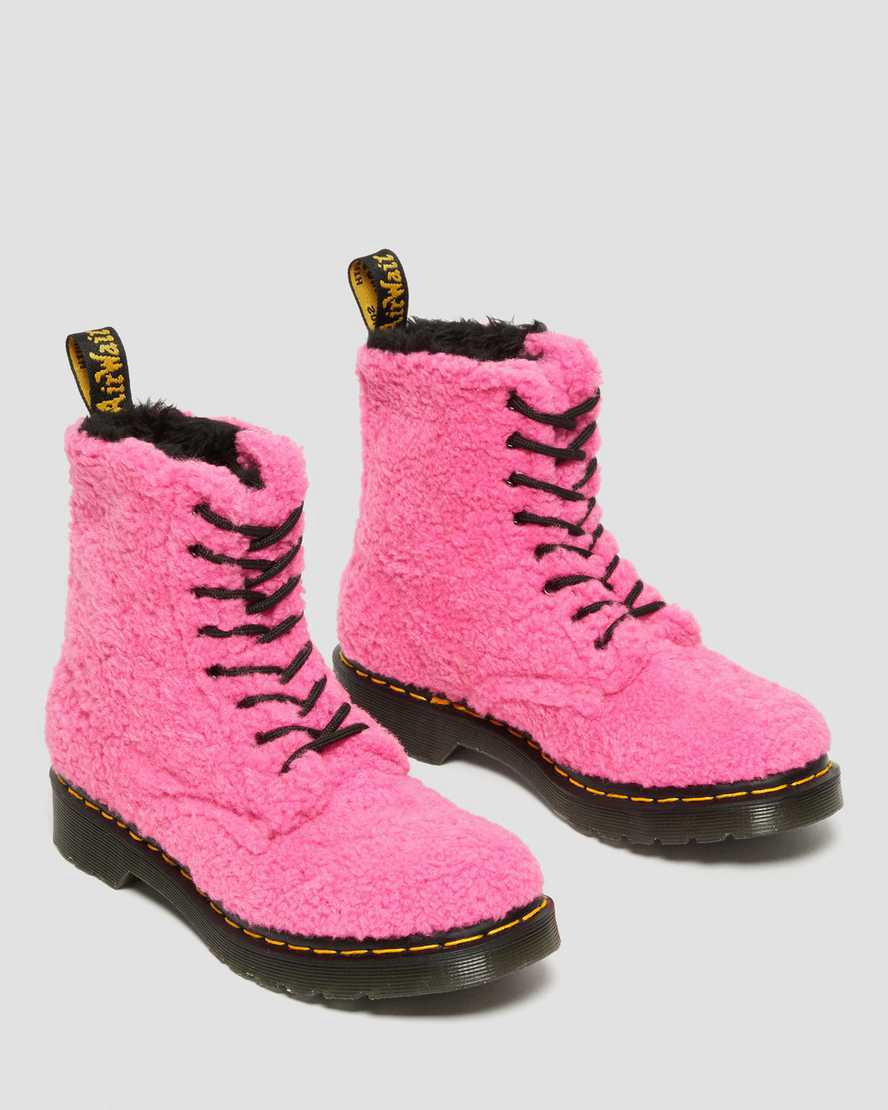Dr Martens 1460 Pascal Faux Shearling Naisten Nilkkurit Pinkki  Suomi |  0859PHIXK