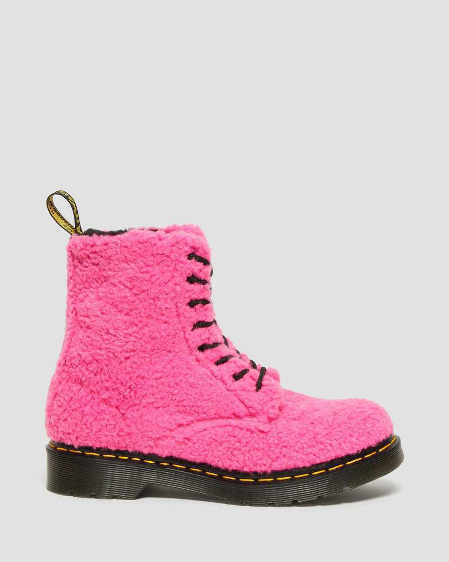 Dr Martens 1460 Pascal Faux Shearling Naisten Nilkkurit Pinkki  Suomi |  0859PHIXK