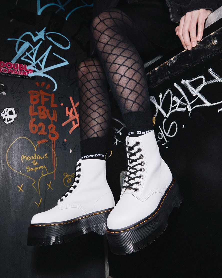 Dr Martens 1460 Pascal Max Leather Platform Naisten Nauhasaappaat Valkoinen  Suomi |  2170SKIHU