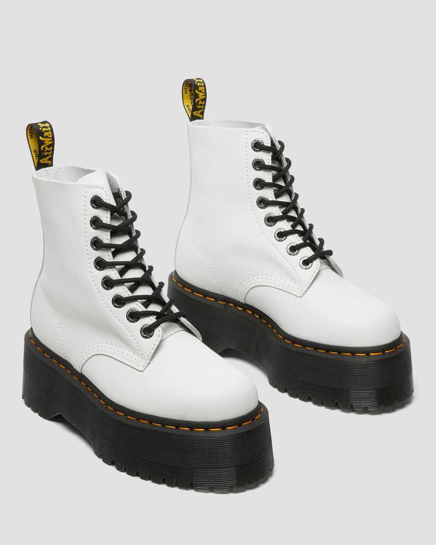 Dr Martens 1460 Pascal Max Leather Platform Naisten Nilkkurit Valkoinen  Suomi |  6457GVBRK
