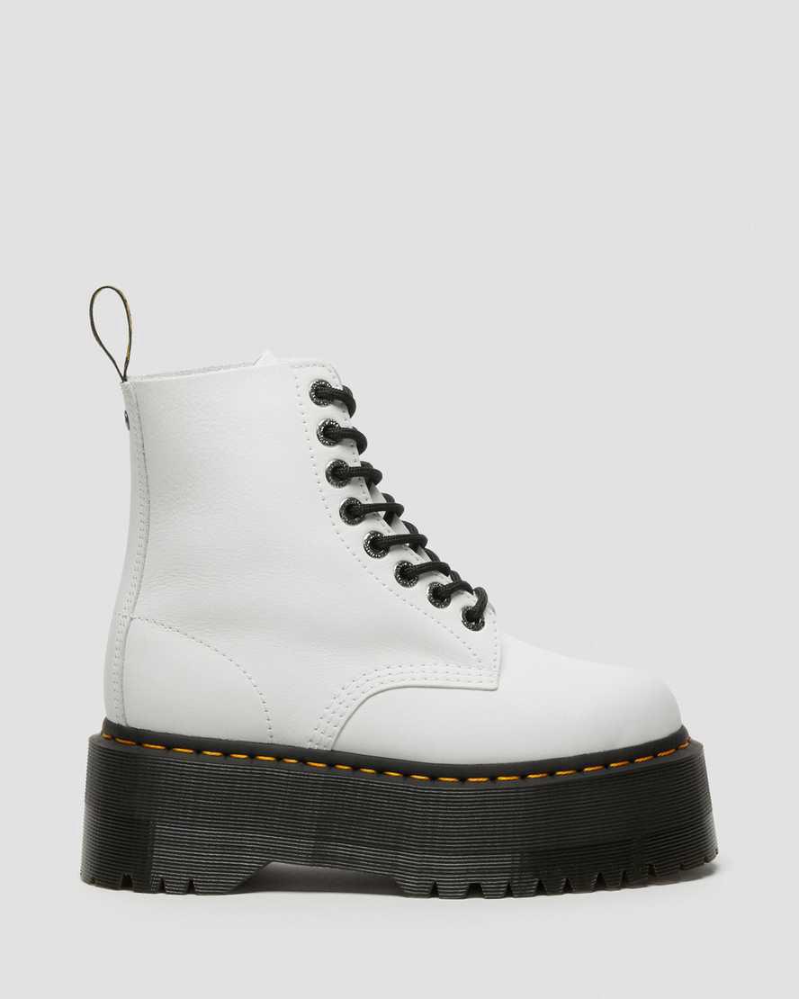 Dr Martens 1460 Pascal Max Leather Platform Naisten Nilkkurit Valkoinen  Suomi |  6457GVBRK