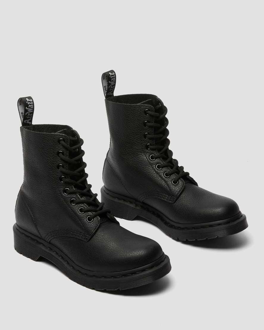 Dr Martens 1460 Pascal Mono Lace Up Naisten Nilkkurit Mustat  Suomi |  8647HFPWU