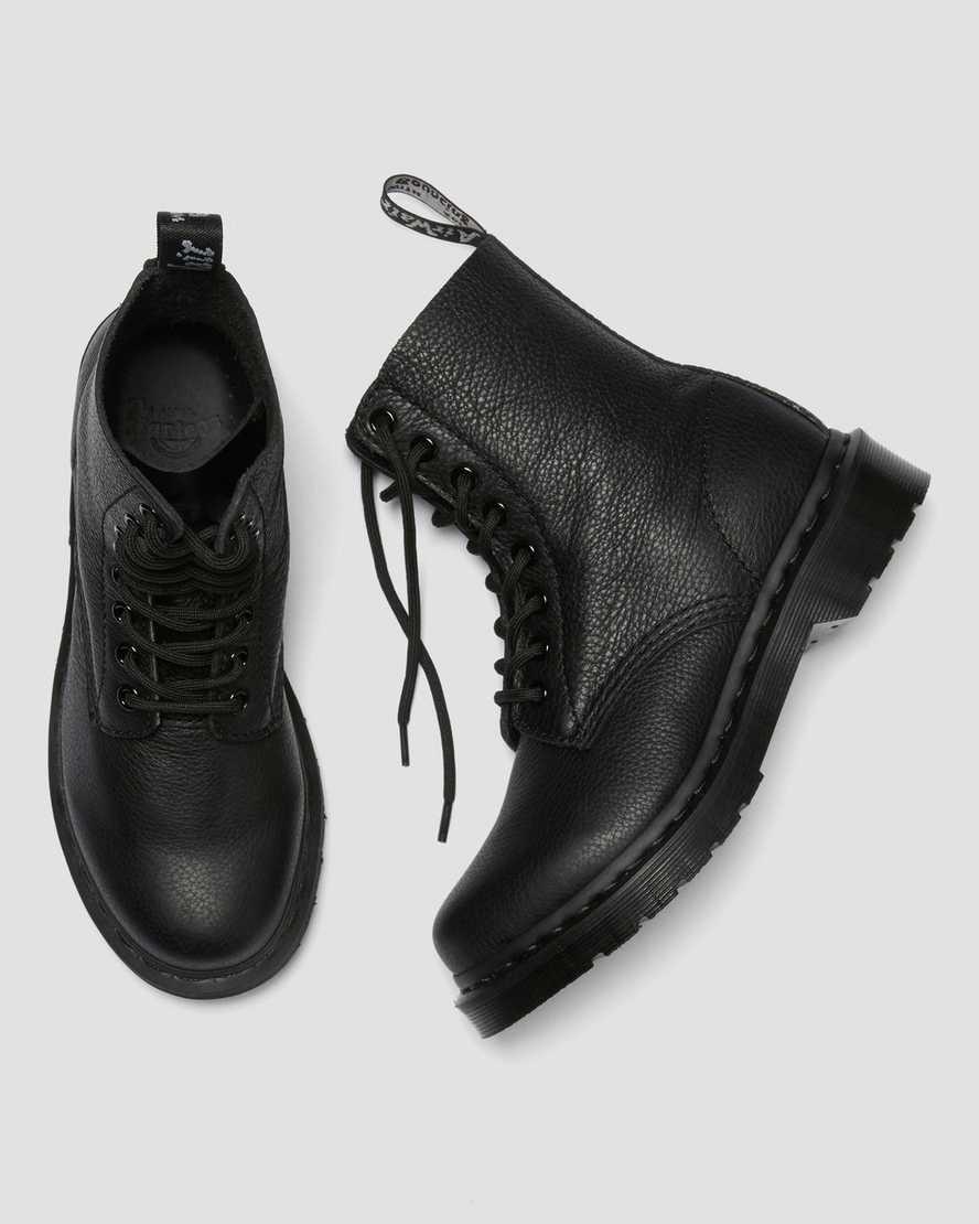 Dr Martens 1460 Pascal Mono Lace Up Naisten Nilkkurit Mustat  Suomi |  8647HFPWU