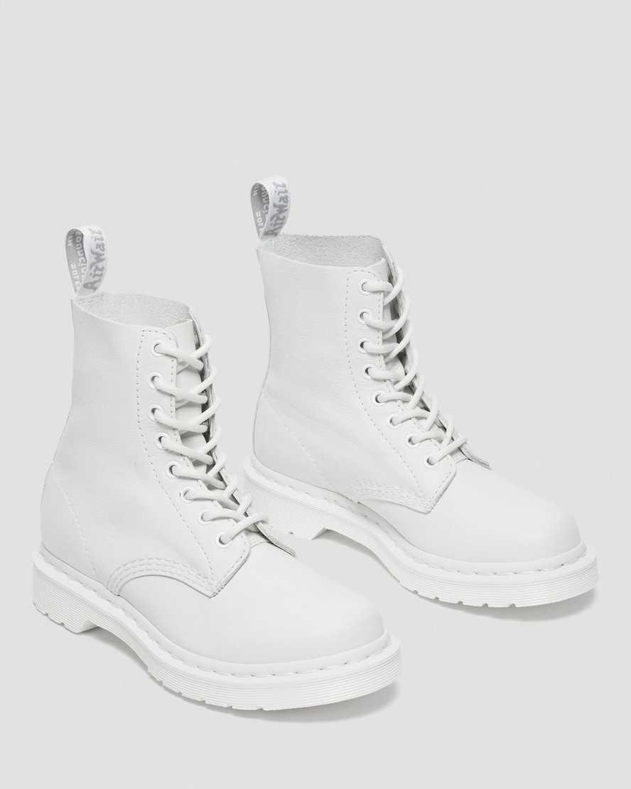Dr Martens 1460 Pascal Mono Naisten Nauhasaappaat Valkoinen  Suomi |  2348ZMLQX
