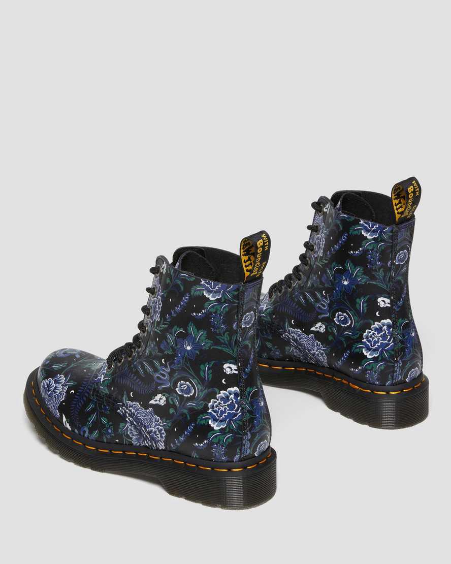 Dr Martens 1460 Pascal Mystic Floral Lace Up Naisten Nilkkurit Mustat  Suomi |  2839BUZRG