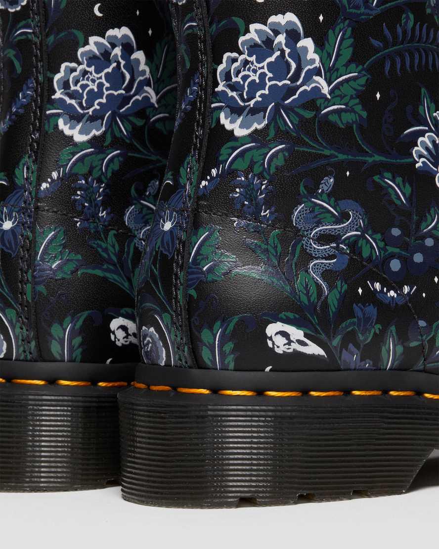 Dr Martens 1460 Pascal Mystic Floral Lace Up Naisten Nilkkurit Mustat  Suomi |  2839BUZRG