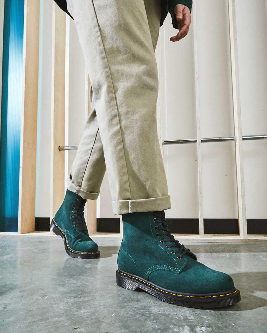 Dr Martens 1460 Pascal Suede Lace Up  Naisten Nilkkurit Vihreä  Suomi |  6041SIBDU