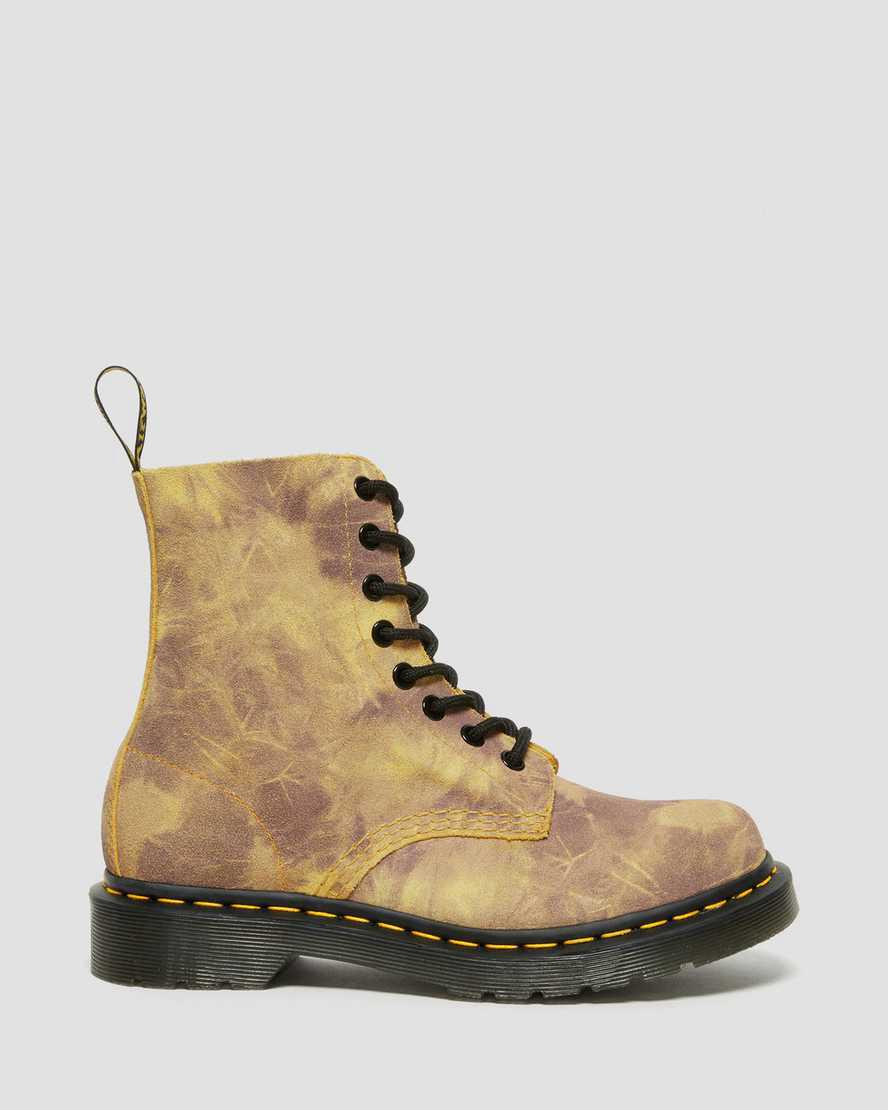 Dr Martens 1460 Pascal Tie Dye Leather Lace Up Naisten Nilkkurit Keltainen  Suomi |  0381NEIOM
