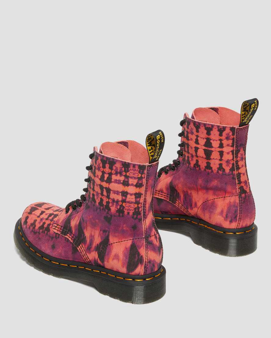 Dr Martens 1460 Pascal Tie Dye Leather Lace Up Naisten Nilkkurit Violetit  Suomi |  3824KUCWO