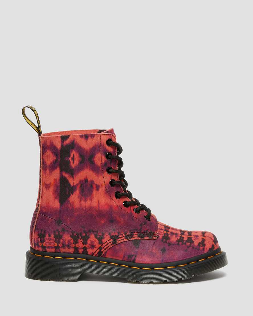 Dr Martens 1460 Pascal Tie Dye Leather Lace Up Naisten Nilkkurit Violetit  Suomi |  3824KUCWO