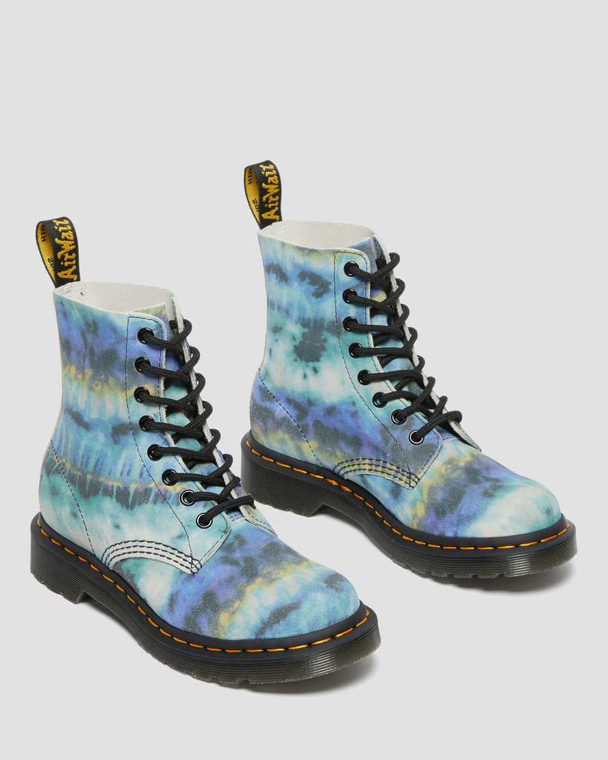 Dr Martens 1460 Pascal Tie Dye Leather Naisten Nauhasaappaat Sininen  Suomi |  3965NAETG