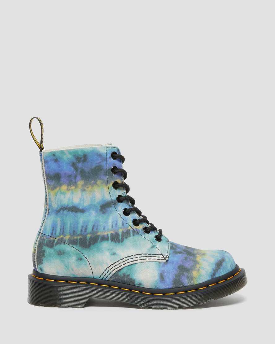 Dr Martens 1460 Pascal Tie Dye Leather Naisten Nauhasaappaat Sininen  Suomi |  3965NAETG