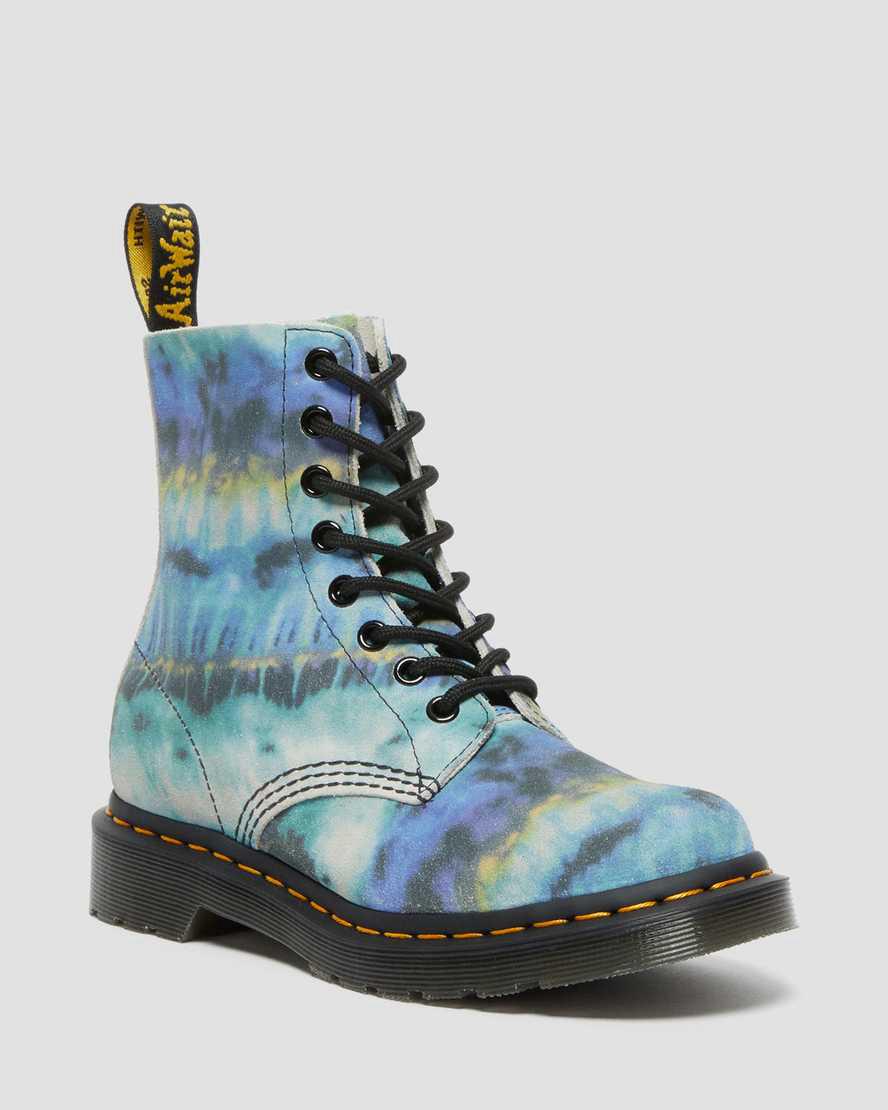 Dr Martens 1460 Pascal Tie Dye Leather Naisten Nauhasaappaat Sininen  Suomi |  3965NAETG