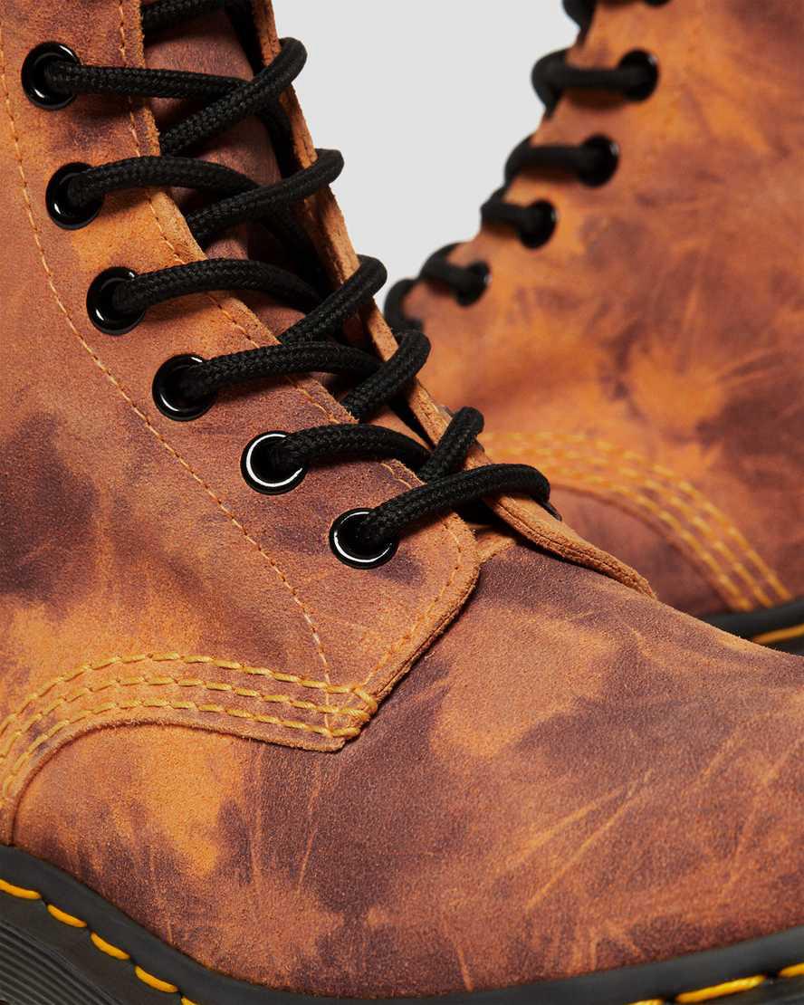 Dr Martens 1460 Pascal Tie Dye Leather Naisten Nauhasaappaat Oranssi  Suomi |  6734BCZUV
