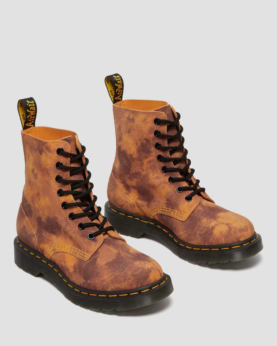 Dr Martens 1460 Pascal Tie Dye Leather Naisten Nauhasaappaat Oranssi  Suomi |  6734BCZUV