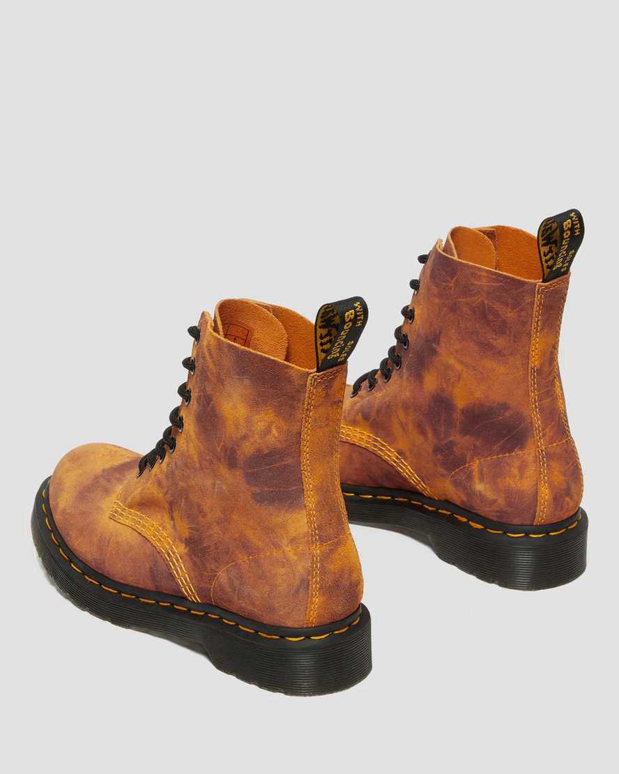 Dr Martens 1460 Pascal Tie Dye Leather Naisten Nauhasaappaat Oranssi  Suomi |  6734BCZUV