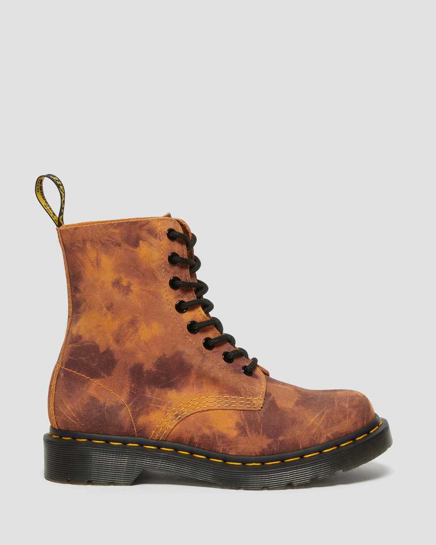 Dr Martens 1460 Pascal Tie Dye Leather Naisten Nauhasaappaat Oranssi  Suomi |  6734BCZUV
