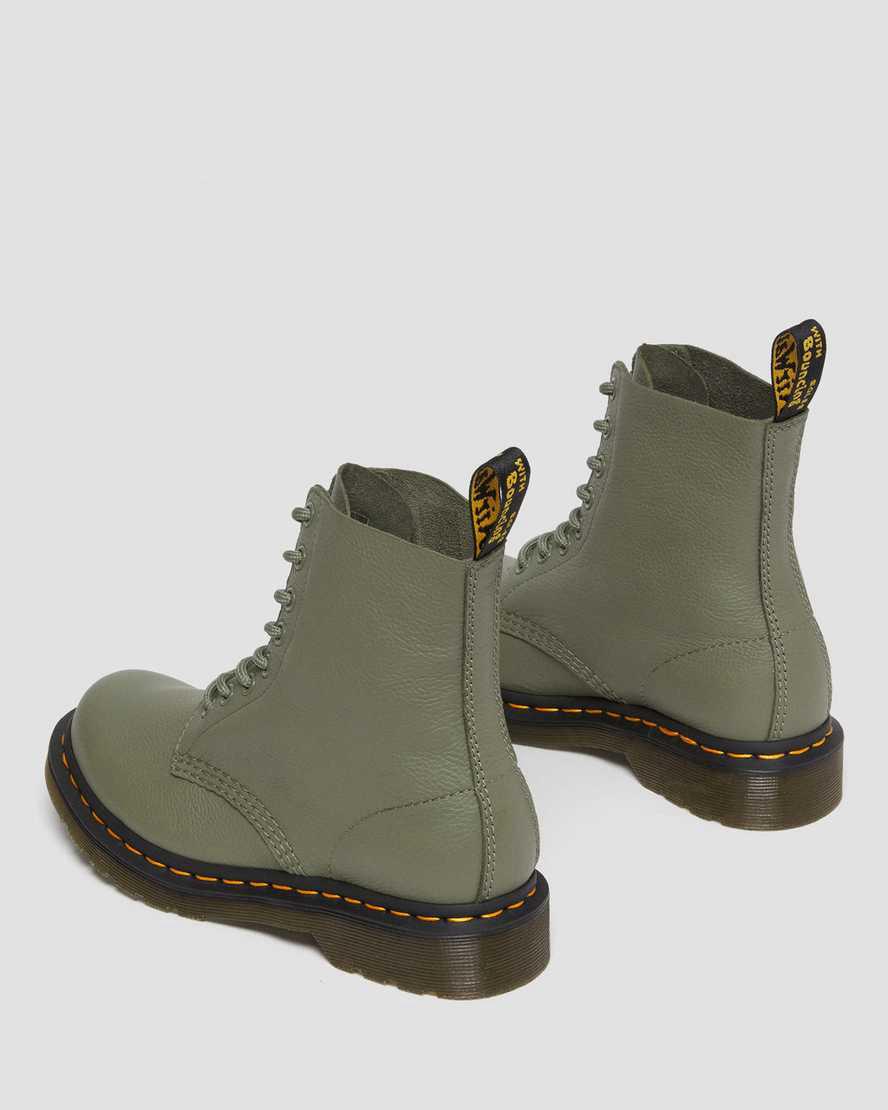 Dr Martens 1460 Pascal Virginia Leather Naisten Nauhasaappaat Khaki Vihreä  Suomi |  2386QUZXM