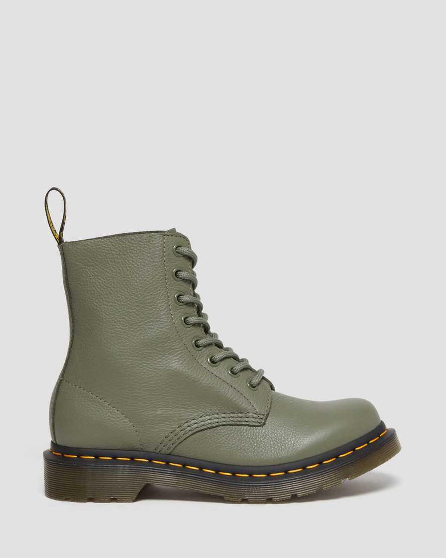 Dr Martens 1460 Pascal Virginia Leather Naisten Nauhasaappaat Khaki Vihreä  Suomi |  2386QUZXM