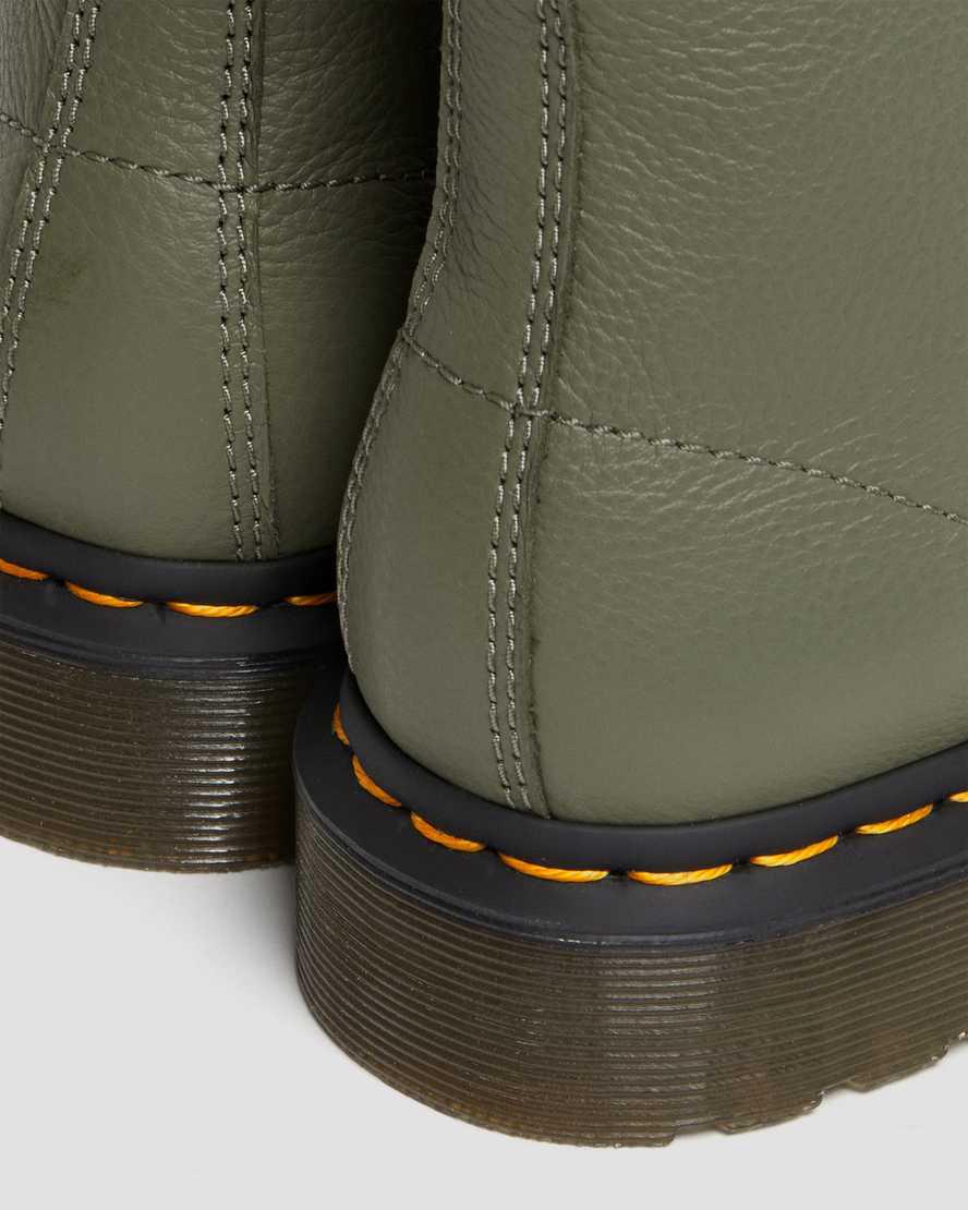 Dr Martens 1460 Pascal Virginia Leather Naisten Nauhasaappaat Khaki Vihreä  Suomi |  2386QUZXM
