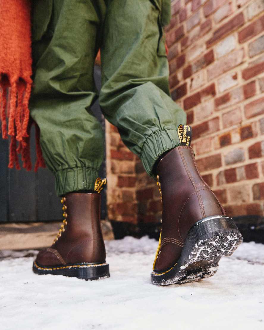Dr Martens 1460 Pascal Wintergrip Leather Lace Up Naisten Nilkkurit Ruskea  Suomi |  2187DQGMB