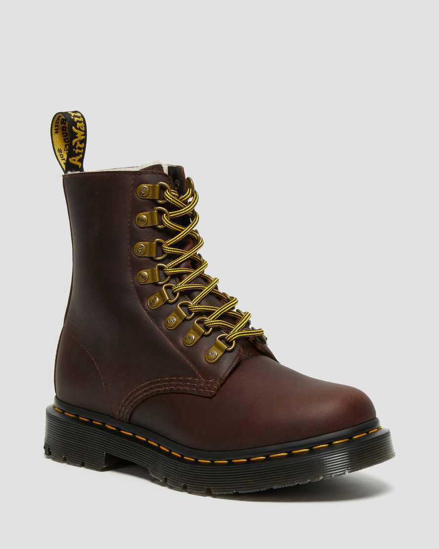 Dr Martens 1460 Pascal Wintergrip Leather Lace Up Naisten Nilkkurit Ruskea  Suomi |  2187DQGMB