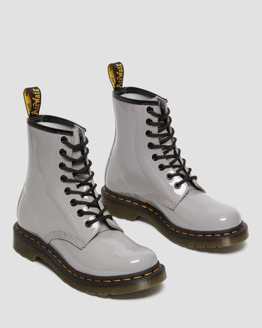 Dr Martens 1460 Patent Leather Lace Up Naisten Nilkkurit Harmaat  Suomi |  5691YATNE