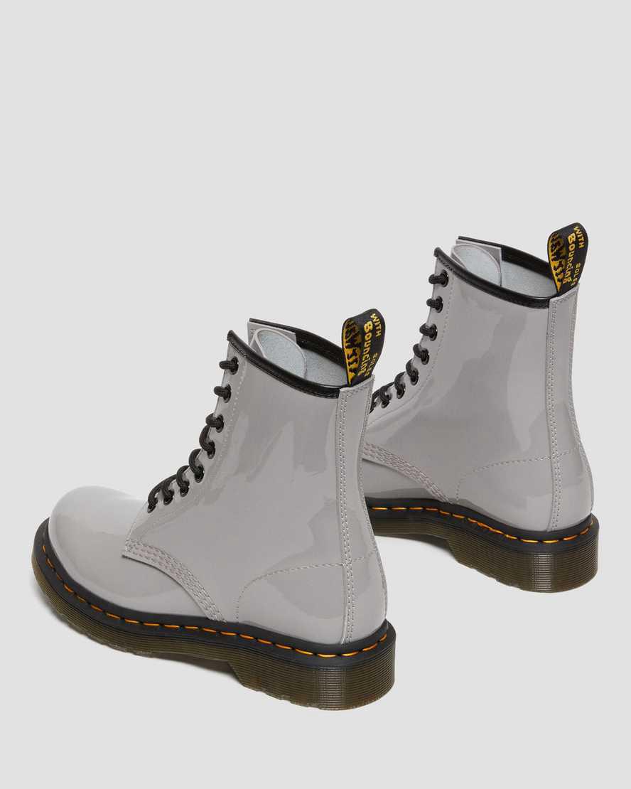 Dr Martens 1460 Patent Leather Lace Up Naisten Nilkkurit Harmaat  Suomi |  5691YATNE