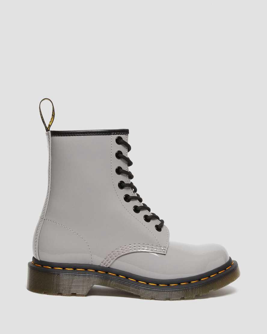 Dr Martens 1460 Patent Leather Lace Up Naisten Nilkkurit Harmaat  Suomi |  5691YATNE