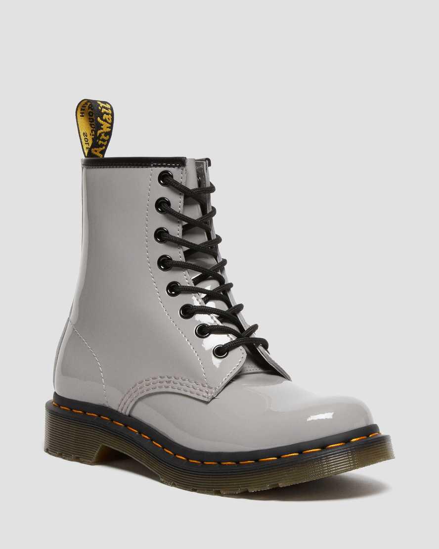 Dr Martens 1460 Patent Leather Lace Up Naisten Nilkkurit Harmaat  Suomi |  5691YATNE