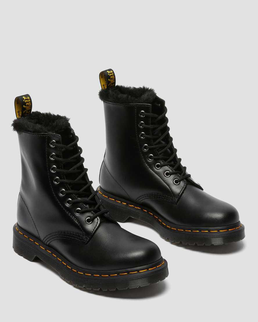 Dr Martens 1460 Serena Faux Fur Lined Lace Up Naisten Nilkkurit Tummanharmaat  Suomi |  8615CGJOU