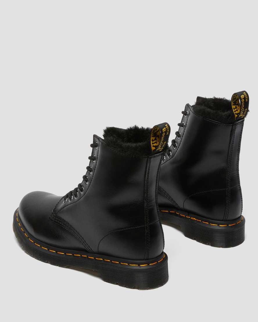 Dr Martens 1460 Serena Faux Fur Lined Lace Up Naisten Nilkkurit Tummanharmaat  Suomi |  8615CGJOU