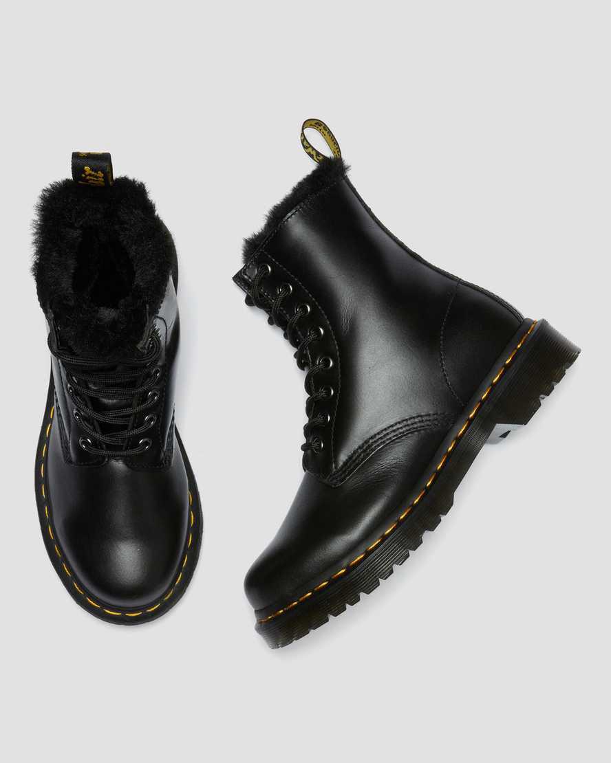 Dr Martens 1460 Serena Faux Fur Lined Lace Up Naisten Nilkkurit Tummanharmaat  Suomi |  8615CGJOU