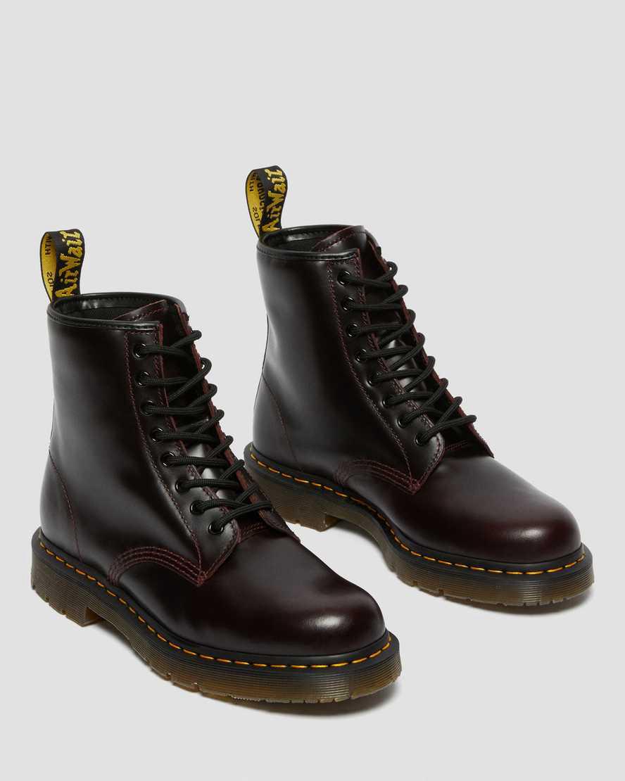 Dr Martens 1460 Slip Resistant Atlas Leather Lace Up Miesten Nilkkurit Viininpunainen  Suomi |  6132XQPUN
