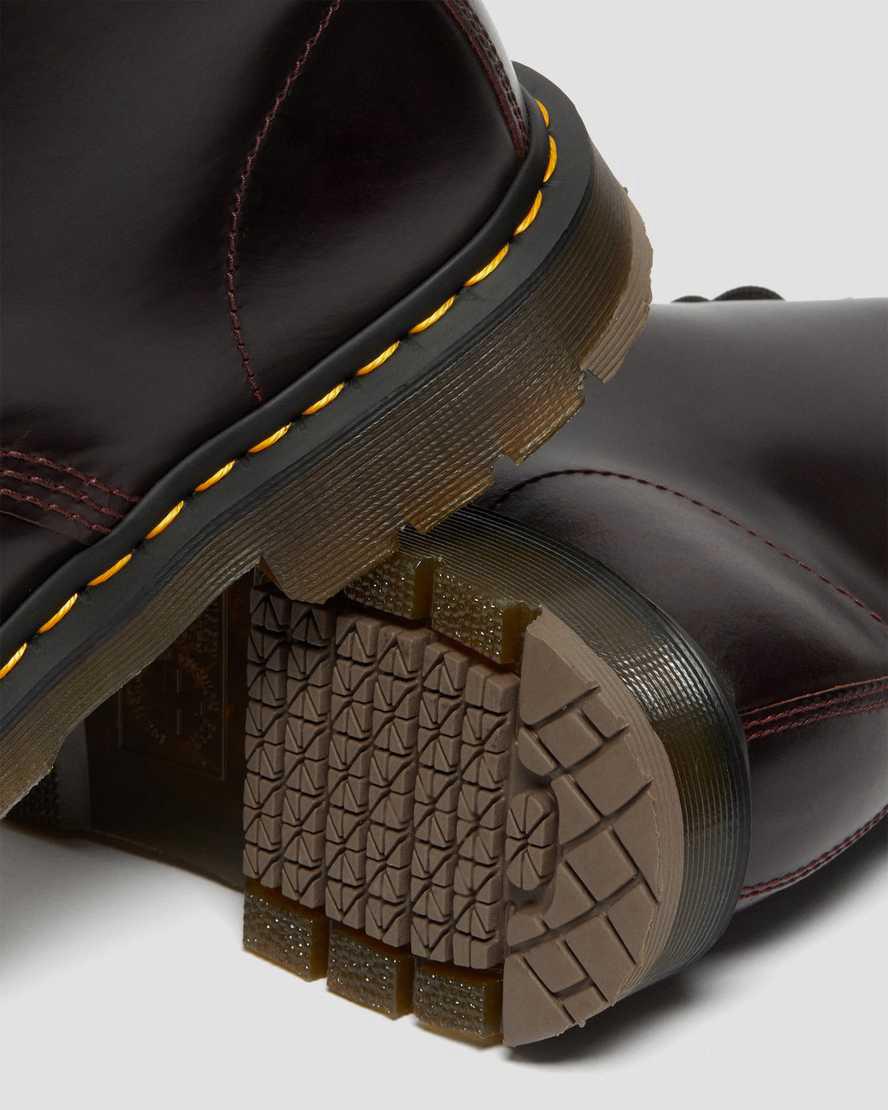 Dr Martens 1460 Slip Resistant Atlas Leather Lace Up Miesten Nilkkurit Viininpunainen  Suomi |  6132XQPUN