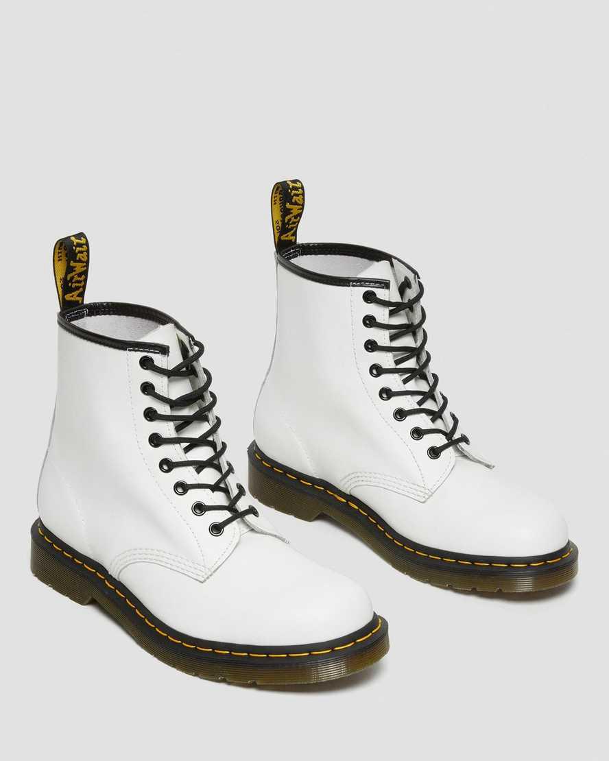 Dr Martens 1460 Smooth Leather Lace Up Miesten Nilkkurit Valkoinen  Suomi |  7601DCYME