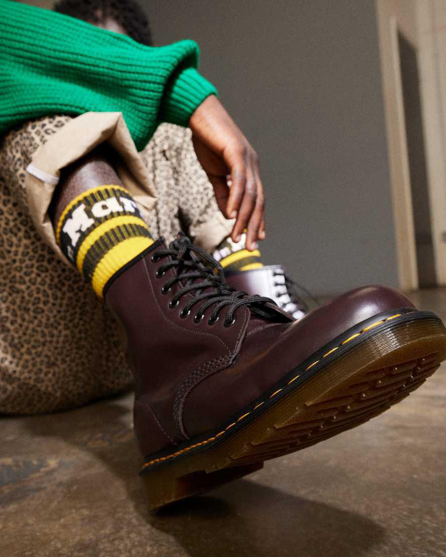Dr Martens 1460 Smooth Leather Lace Up Miesten Nilkkurit Viininpunainen  Suomi |  9625JXQMK