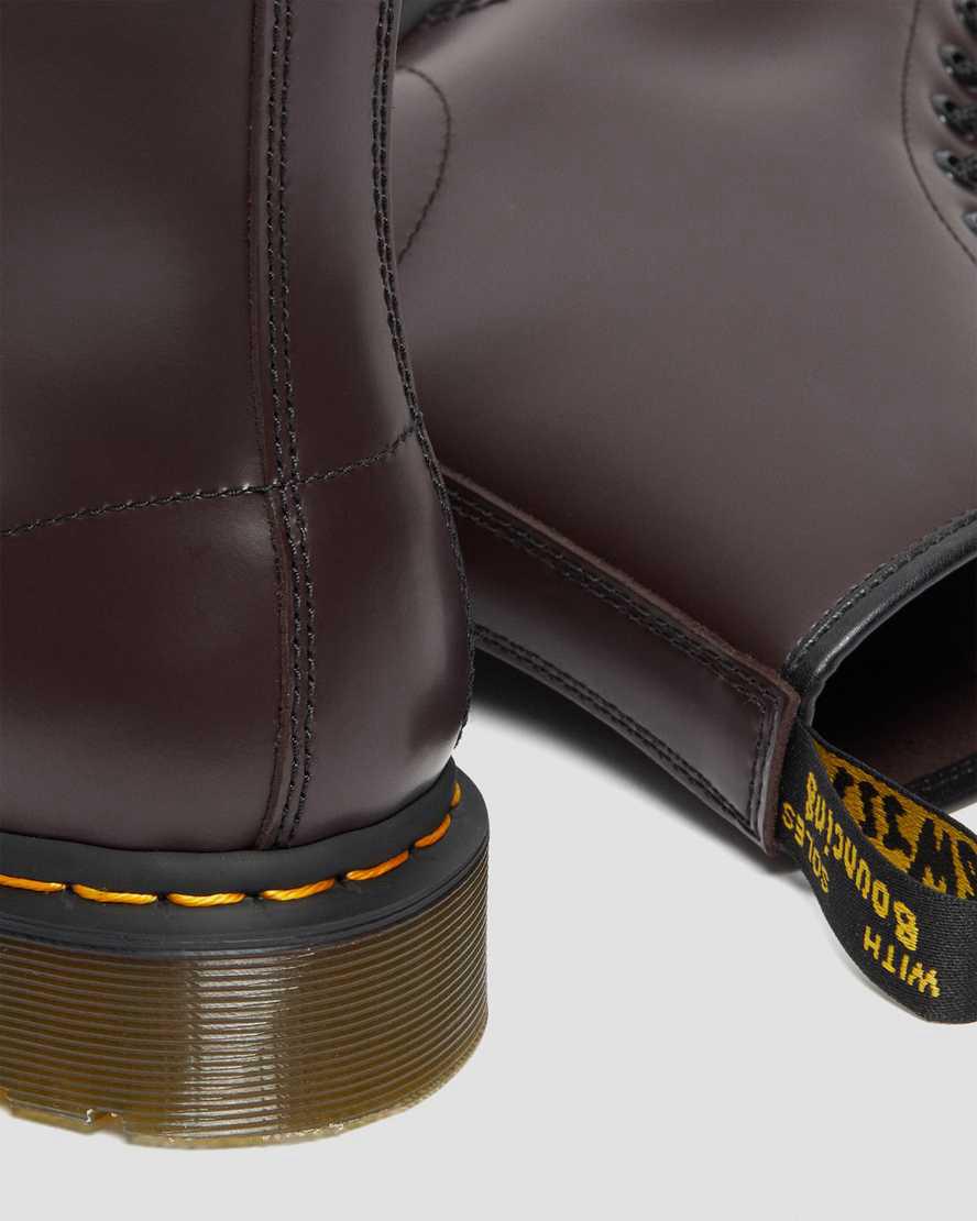 Dr Martens 1460 Smooth Leather Lace Up Miesten Nilkkurit Viininpunainen  Suomi |  9625JXQMK