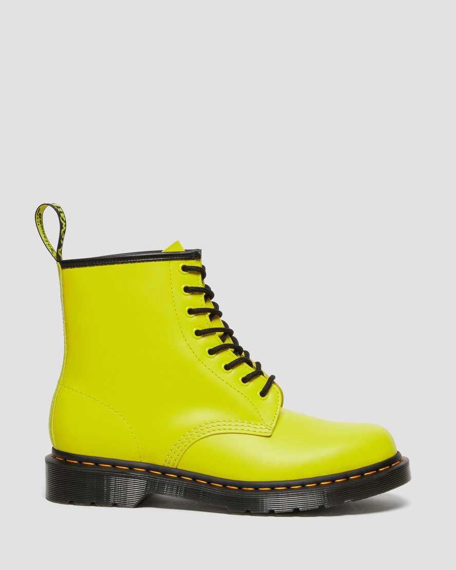 Dr Martens 1460 Smooth Leather Lace Up Miesten Originals Boots Keltainen  Suomi |  9706VWCEI