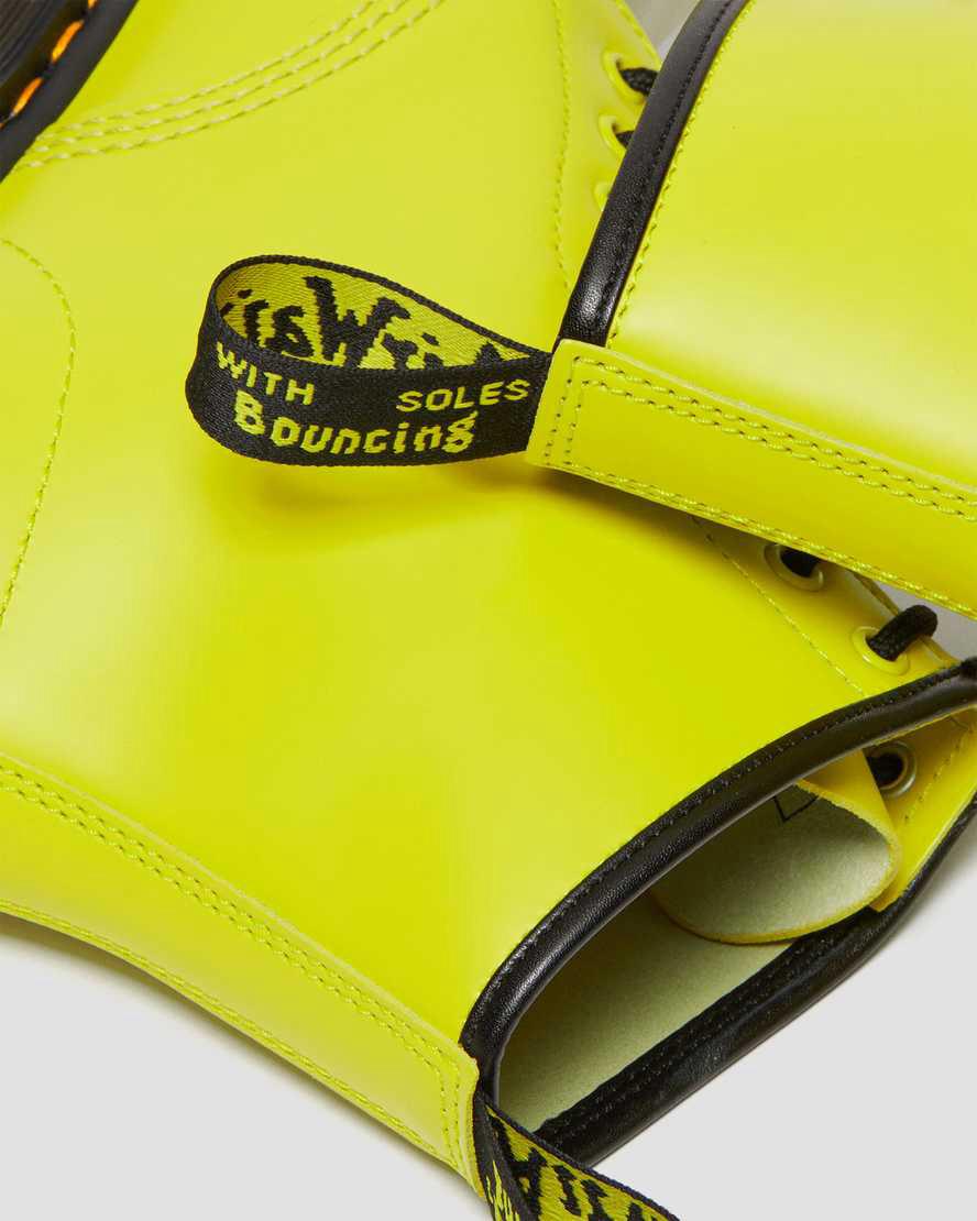 Dr Martens 1460 Smooth Leather Lace Up Miesten Originals Boots Keltainen  Suomi |  9706VWCEI