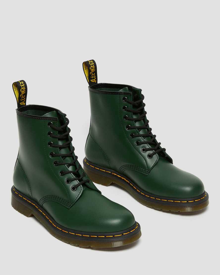 Dr Martens 1460 Smooth Leather Naisten Nauhasaappaat Vihreä  Suomi |  6107KLPJR