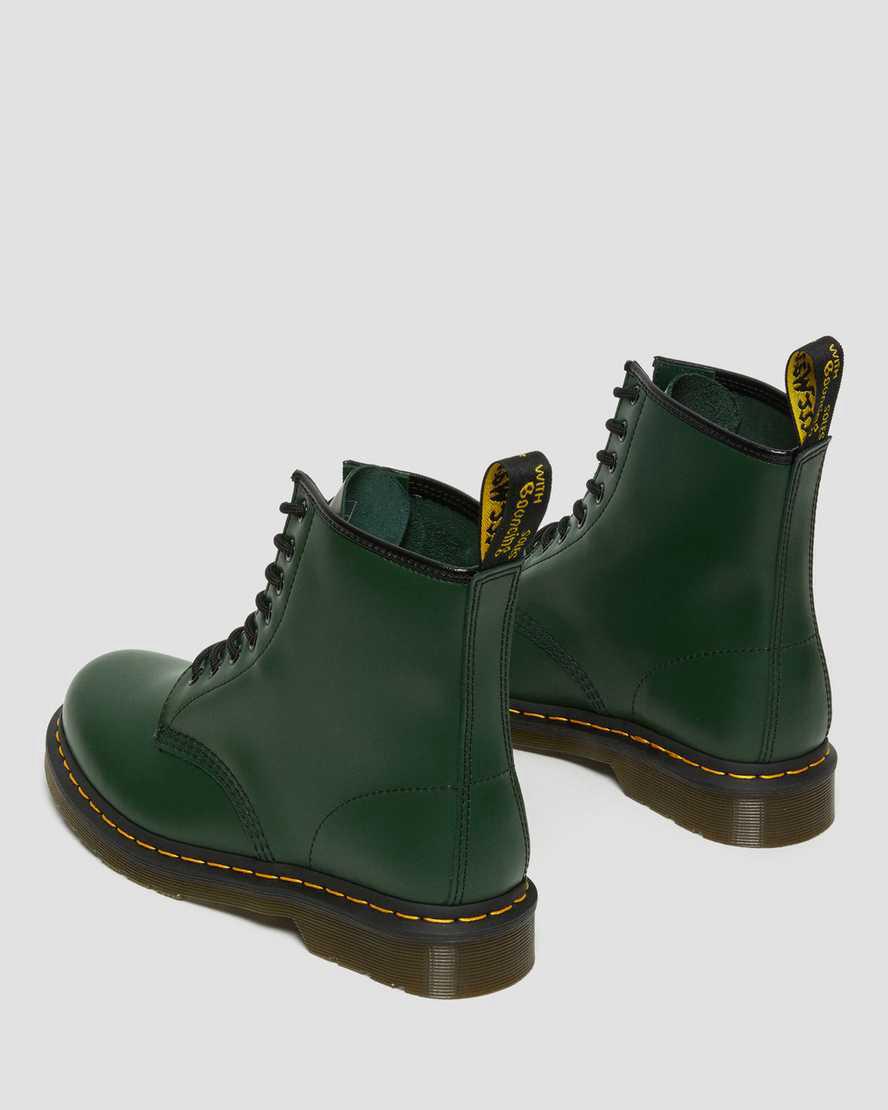 Dr Martens 1460 Smooth Leather Naisten Nauhasaappaat Vihreä  Suomi |  6107KLPJR