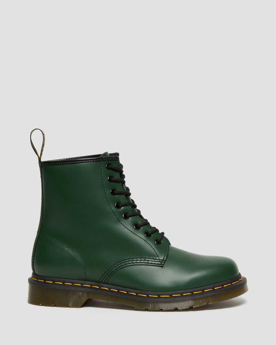 Dr Martens 1460 Smooth Leather Naisten Nauhasaappaat Vihreä  Suomi |  6107KLPJR