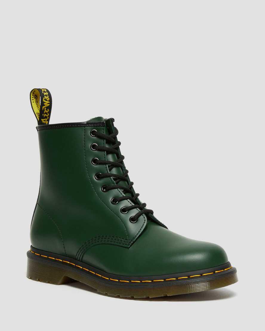 Dr Martens 1460 Smooth Leather Naisten Nauhasaappaat Vihreä  Suomi |  6107KLPJR